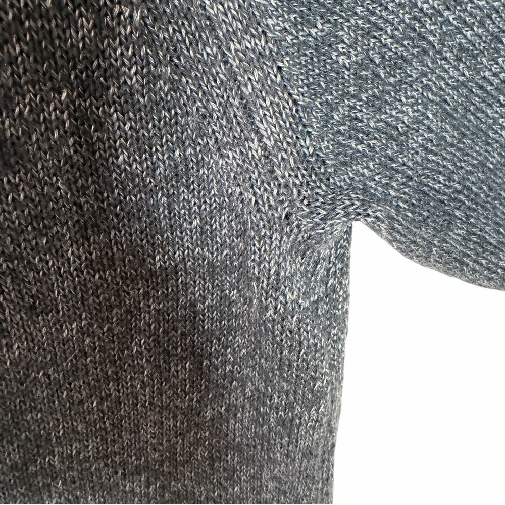 Brochu Walker Blue Cotton Linen Cardigan Sweater Sz M Relaxed Minimalist - Picture 13 of 13